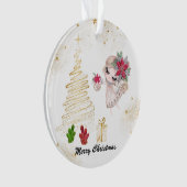 *~* Kristal kerst met kerst Ornament (voorkant)