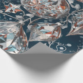 Kristal Kerstmis ornamenten inpakpapier (Hoek)