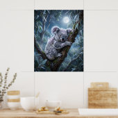 Kristal Koala Eucalyptus Gloed Poster (Keuken)