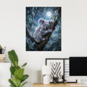 Kristal Koala Eucalyptus Gloed Poster (Thuiskantoor)