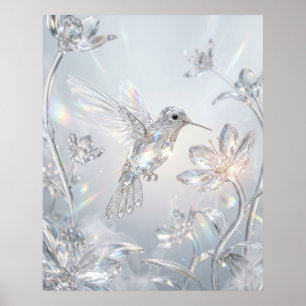 Kristal Kolibrie Flora Poster