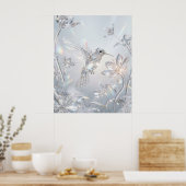 Kristal Kolibrie Flora Poster (Keuken)