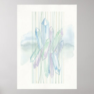 Kristal Lichtcodes Energie Helende Muurkunst Poster