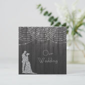 Kristal Light-nacht in de garnalenbruiloft Kaart (Staand voorkant)