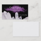 Kristal-minerale kwartskristallen genezen visitekaartje (Voorkant / Achterkant)