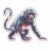 Kristal Monkey Kunst Sticker (Voorkant)