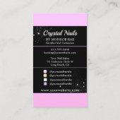 Kristal nails Holographic Glitter Nail Tech Salon Visitekaartje (Achterkant)