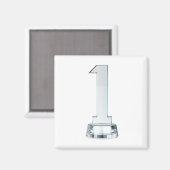 Kristal nummer één award trofee magneet (Voorkant / Achterkant)