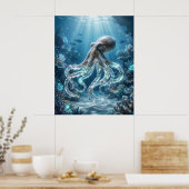 Kristal Octopus Rif Licht Poster (Keuken)