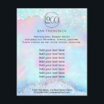 kristal opal NEP iriserende Flyer<br><div class="desc">schoonheidssalon professionele visagist flyer</div>