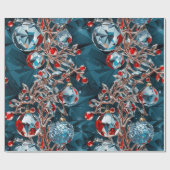 Kristal Ornamenten en Pareltjes Wrapping Papier (Vlak)