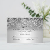 Kristal Parel Sneeuwvlok Zilver Winter RSVP (Staand voorkant)