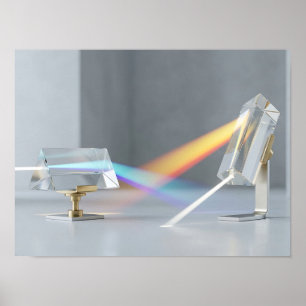 Kristal Prisma Regenboog Refractie Wandkunst Poster