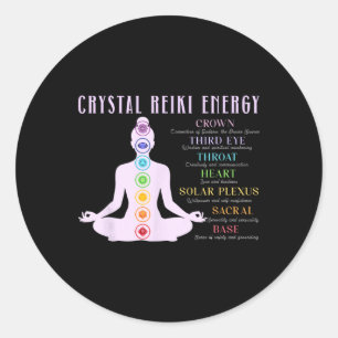 Kristal Reiki Energie Chakra Reiki Yoga Holistisch Ronde Sticker