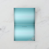 Kristal Sneeuwvlok Blauw Kerstmis Dank u kaart (Binnen)