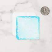 Kristal Sneeuwvlokken Patroon Notitiekaartje (Voorkant / Achterkant in situ)