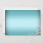 Kristal Snowflake Blue-kerstfeest Kaart (Achterkant)