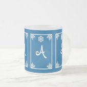 Kristal Snowflake Kerstmis van glas Koffie M Matglas Koffiemok (Voorkant rechts)