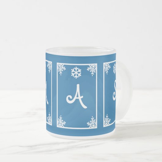 Kristal Snowflake Kerstmis van glas Koffie M Matglas Koffiemok (Voorkant rechts)