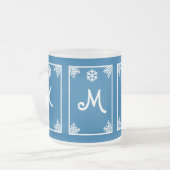 Kristal Snowflake Kerstmis van glas Koffie M Matglas Koffiemok (Voorkant links)