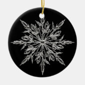 Kristal Snowflake kerstversiering Keramisch Ornament (Voorkant)