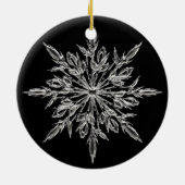 Kristal Snowflake kerstversiering Keramisch Ornament (Achterkant)