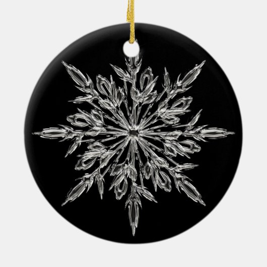 Kristal Snowflake kerstversiering Keramisch Ornament (Achterkant)