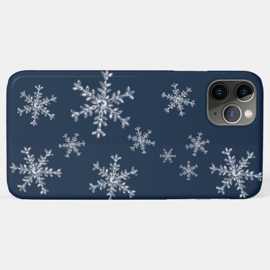 Kristal Snowflakes blue iPhone Case (Achterkant (horizontaal))