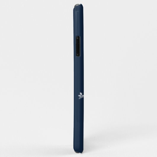 Kristal Snowflakes blue iPhone Case (Achterkant/rechts)