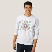 Kristal Snowflakes in de winter (Sweatshirt) Trui (Voorkant volledig)