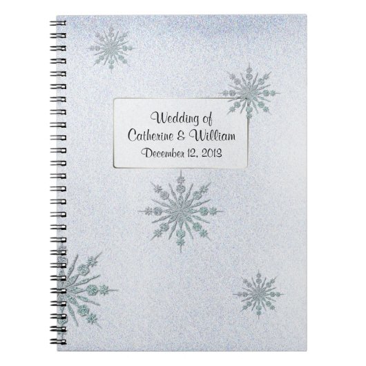 Kristal Snowflakes Winter Weddenschap in Notitieboek (Voorkant)