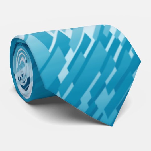 Kristal Striped Spectrum Blauwgroen met twee zijde Stropdas (Opgerold)