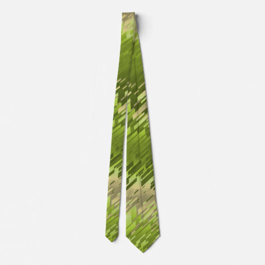 Kristal Striped Spectrum Green Two-Sided Stropdas (Achterkant)