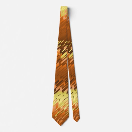 Kristal Striped Spectrum Oranje met twee zijden Stropdas (Voorkant)