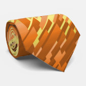 Kristal Striped Spectrum Oranje met twee zijden Stropdas (Opgerold)