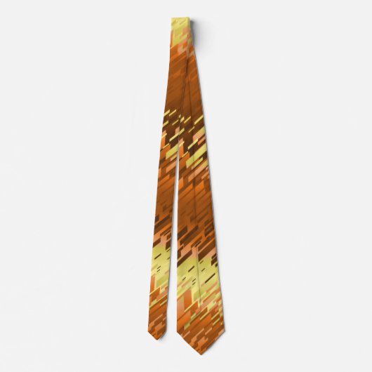 Kristal Striped Spectrum Oranje met twee zijden Stropdas (Achterkant)