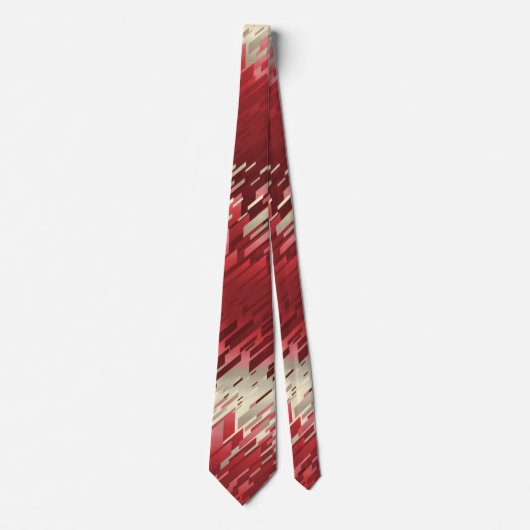 Kristal Striped Spectrum Red met twee zijden Stropdas (Voorkant)