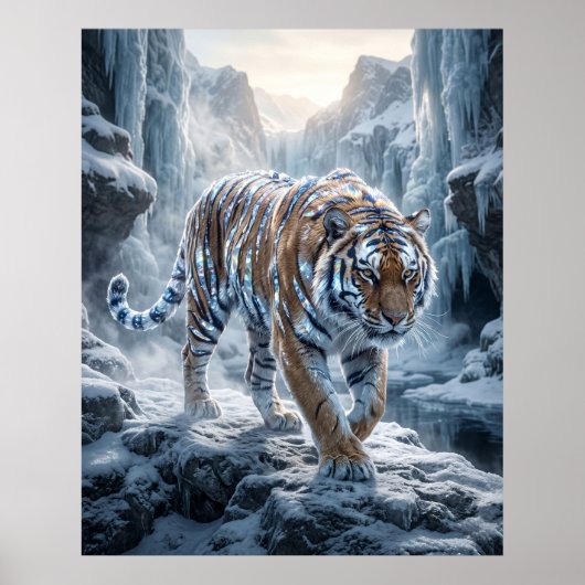 Kristal Tijger Bevroren Dageraad Poster (Voorkant)
