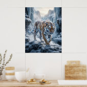 Kristal Tijger Bevroren Dageraad Poster (Keuken)