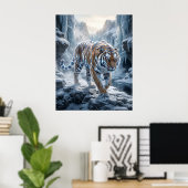 Kristal Tijger Bevroren Dageraad Poster (Thuiskantoor)