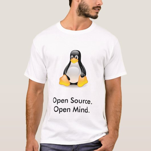 Kristal Tux, open source. Open geest. T-shirt (Voorkant)