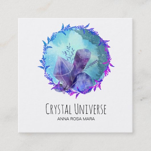 *~* Kristal universe ventilator Vierkante Visitekaartje (Voorkant)