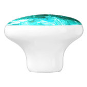 Kristal van turquoise quartz minerale natuur keramische knop (Zijkant)