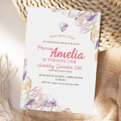 Kristal verjaardagsfeestje Eerste verjaardagsfeest Kaart