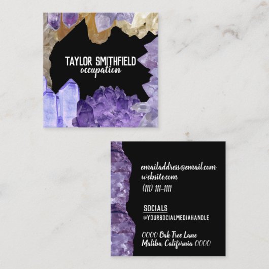 kristal visitekaartje (Voorkant / Achterkant)