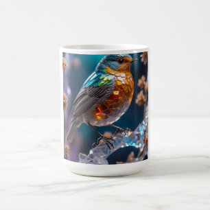 Kristal Vogel Mok - Kleurrijke Vogel Koffiemok - F