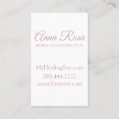 *~* Kristal Waterverf Healing Arts Sacred Yoga Visitekaartje (Achterkant)