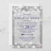 Kristal zilveren sneeuwvlokken winter repetitie di kaart (Voorkant)