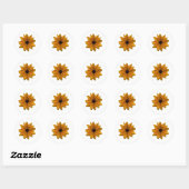 kristal Zonnebloem Ronde Sticker (Vel)