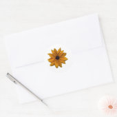 kristal Zonnebloem Ronde Sticker (Envelop)